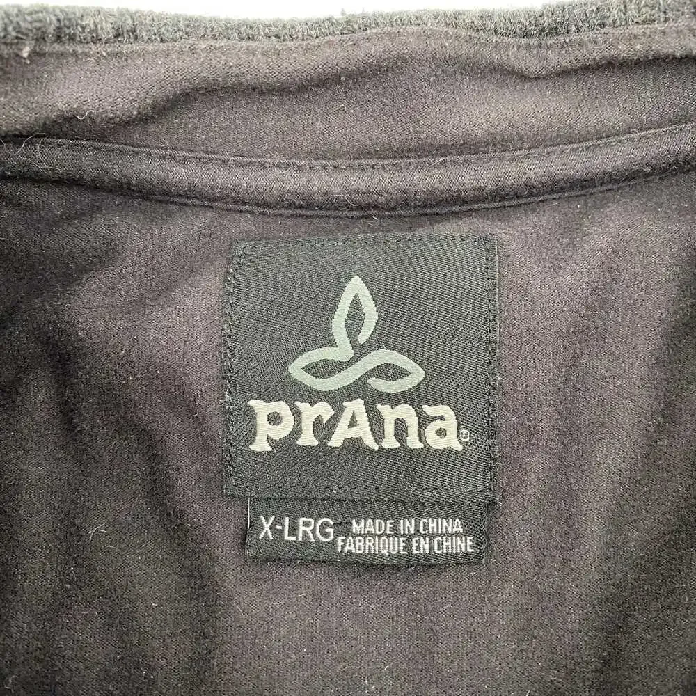 Prana Brown Gray Crewneck Sweater | Wool-Polyester Knit XL